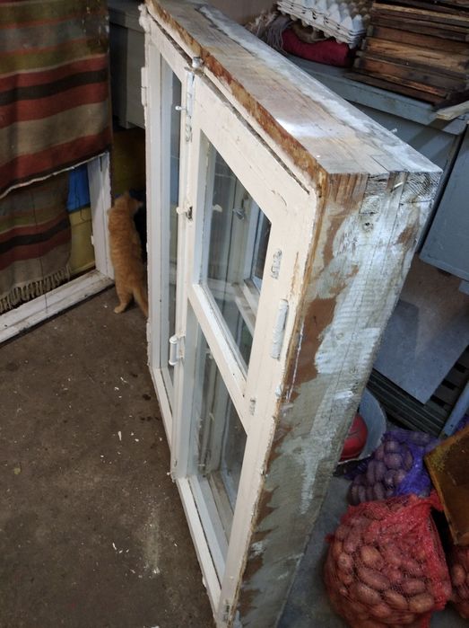 Віконні блоки з коробом зі склом дерево вікна двійні