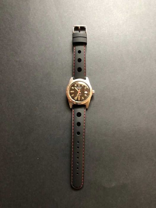 cauny caunymatic automático 25 rubis antigo relógio todo em aço pulso