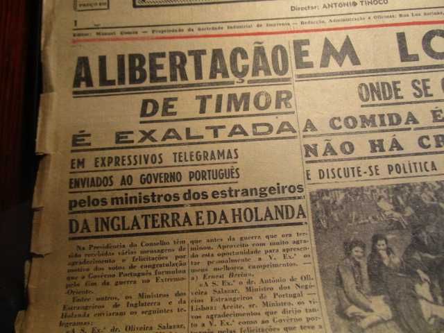 Diário Popular 1945 segunda guerra mundial libertação de TImor