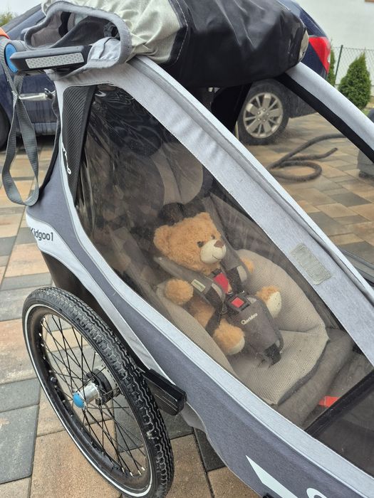 Przyczepa rowerowa Qeridoo Kidgoo 1 szary