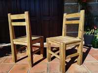 Cadeiras Rústicas em Carvalho e Castanho