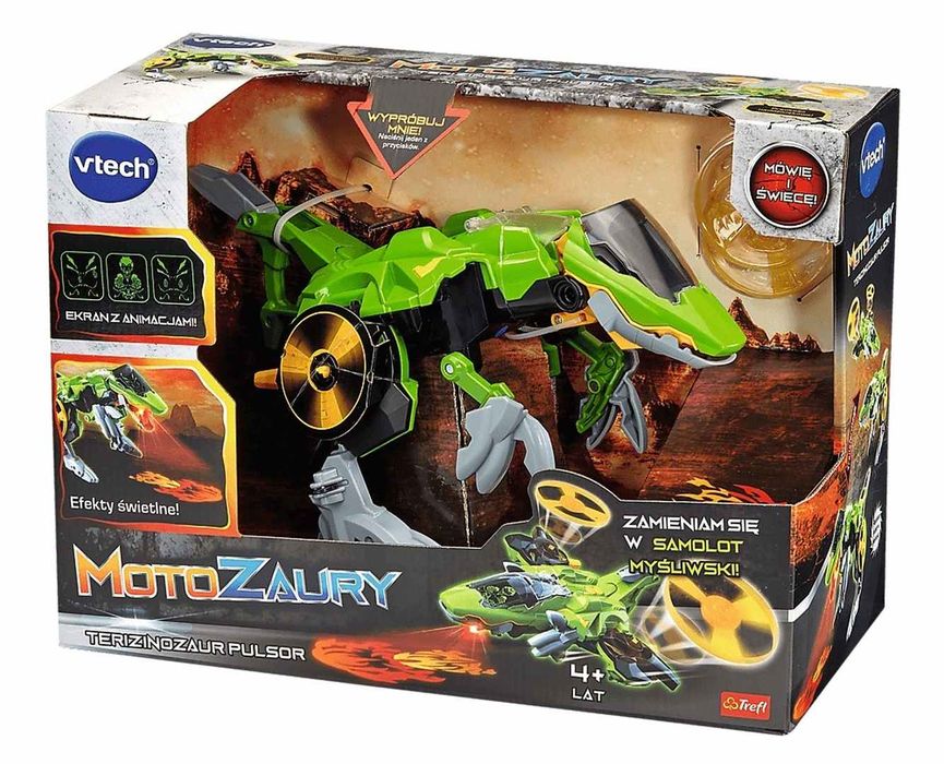 VTech: Motozaury - Terizinozaur Pulsor XL - Samolot Myśliwski. Vtech