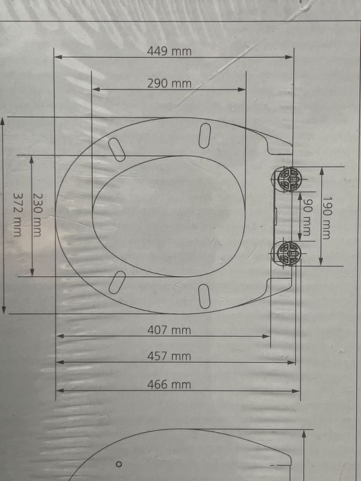 Wolnoopadająca deska sedesowa Cooke & Lewis - Diani - 2 szt. - nowe