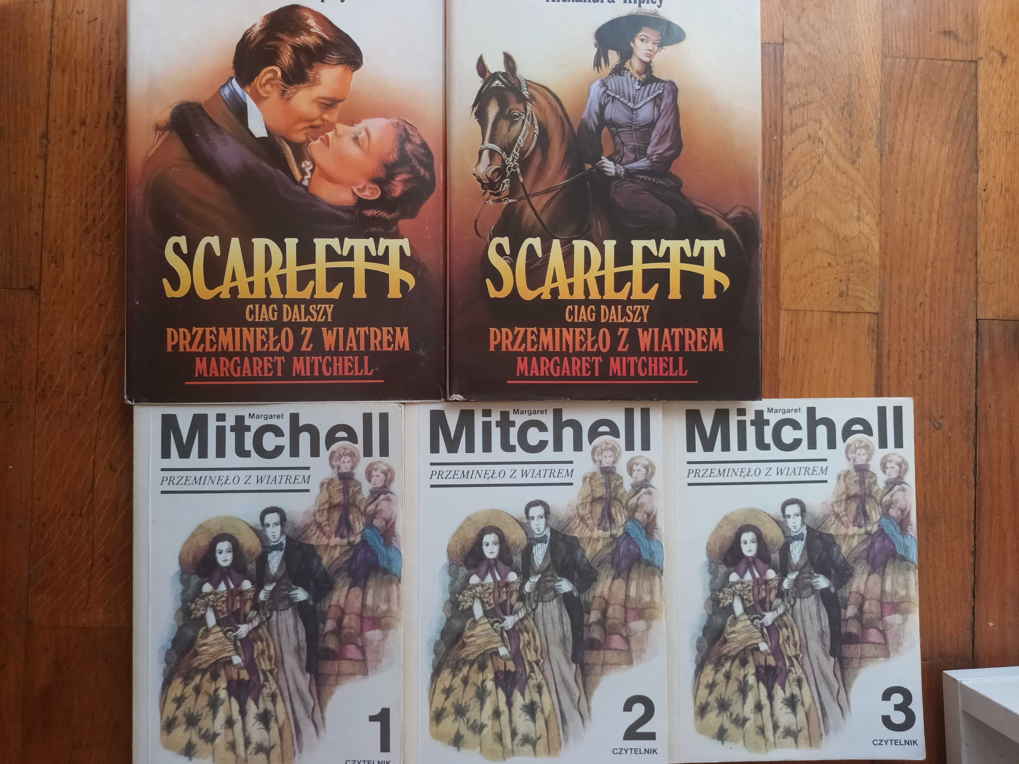 Ripley Scarlett ciag dalszy T. 1-2 19zl, Przeminelo  z wiat T. 1-3 9zl