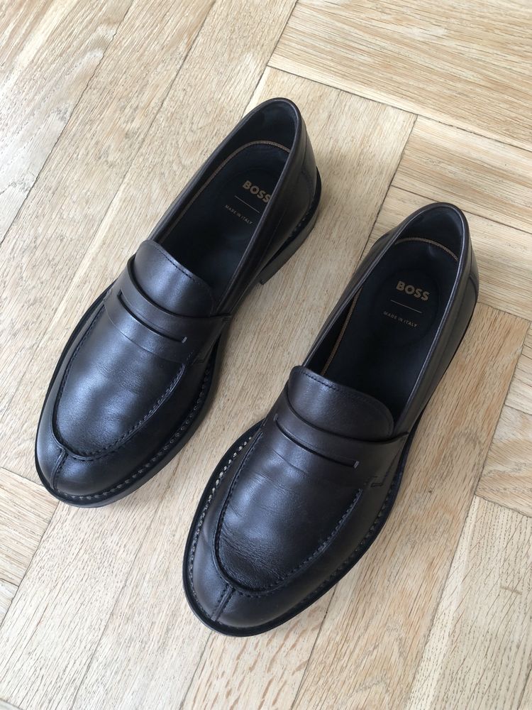 Buty Hugo Boss lowfers dark brown