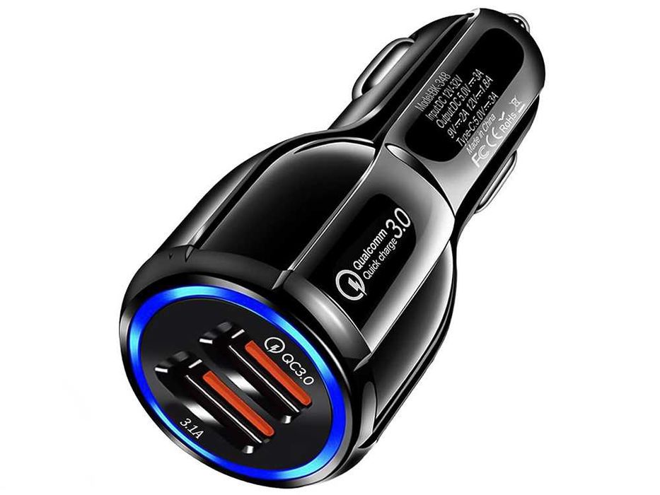 szybka ładowarka samochodowa  2x usb quickcharge 3.0