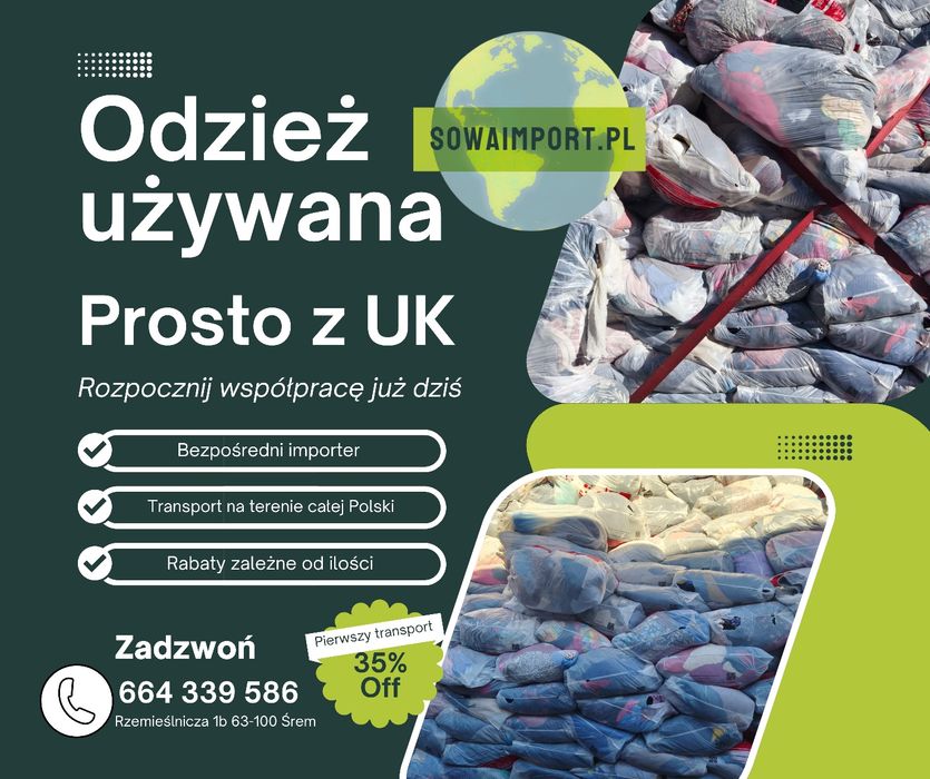 Odzież używana z Anglii na kilogramy