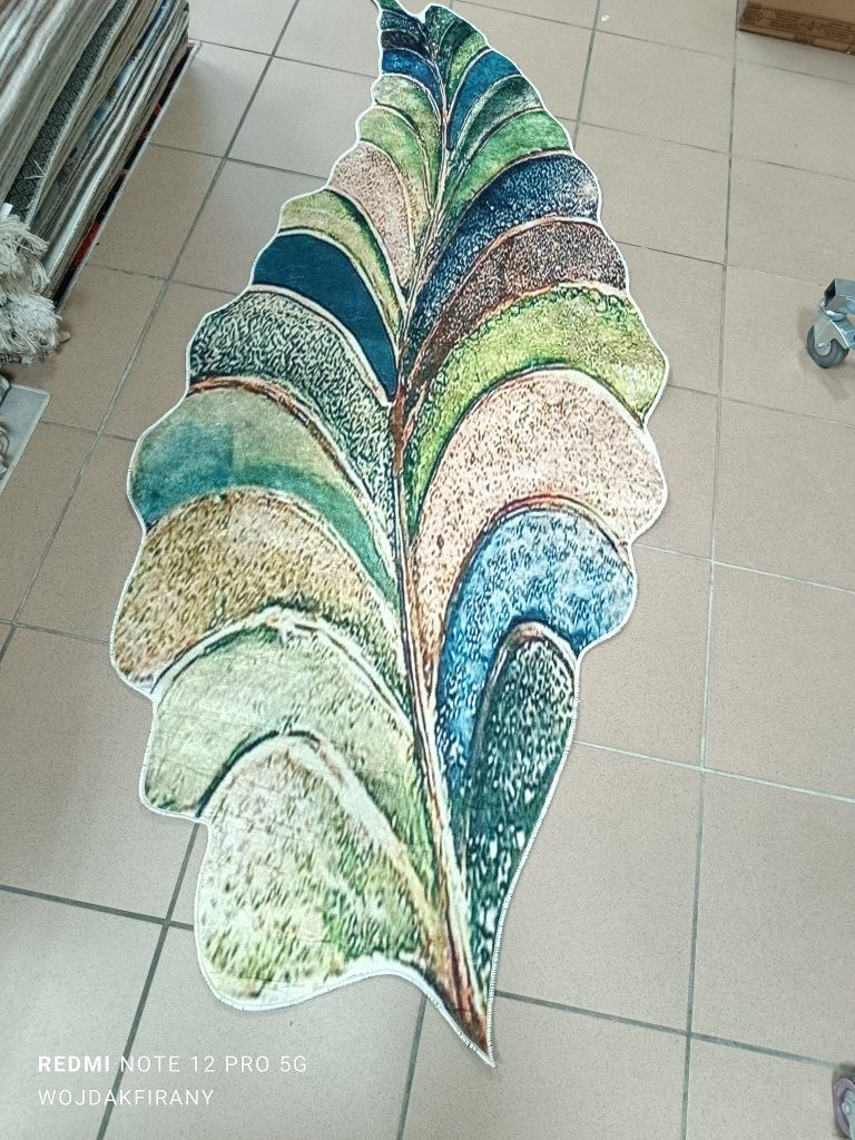 Nowy Dywan chodnik granat, niebieski zielony 80*200cm