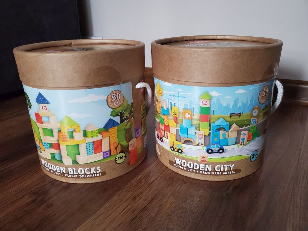 Drewniane klocki konstrukcyjne