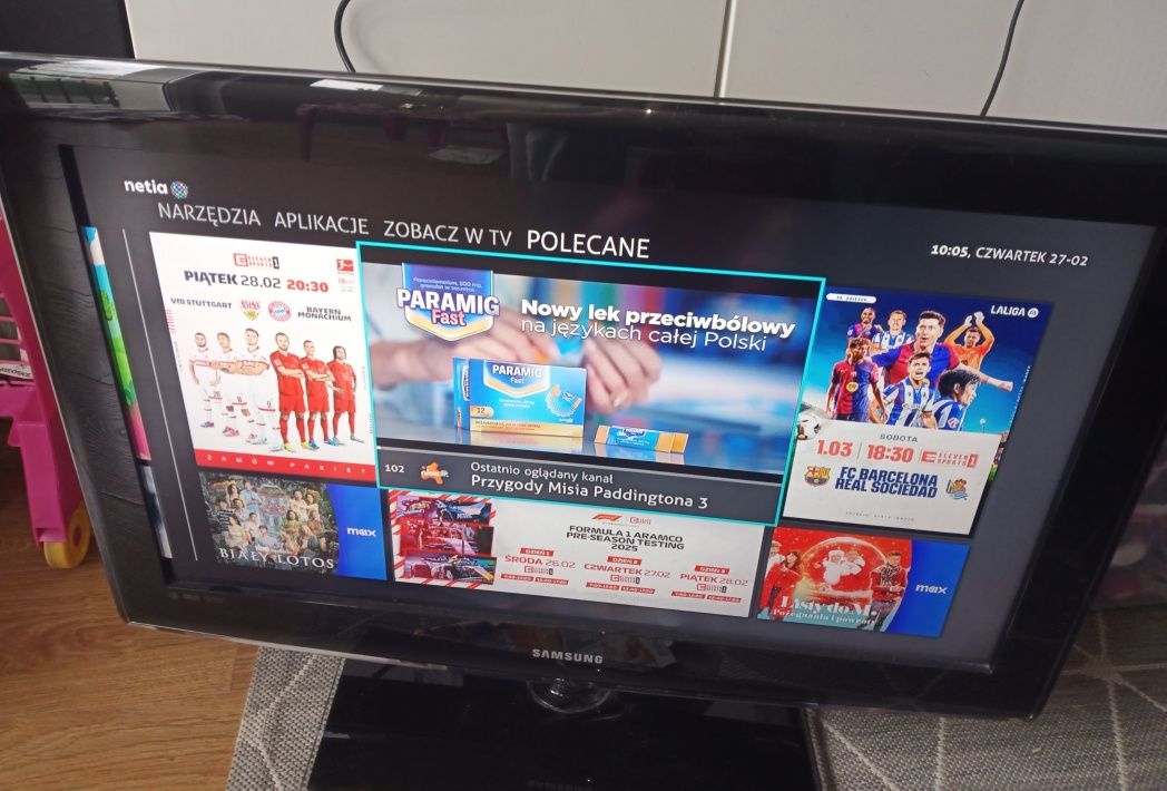 Telewizor Samsung 32" LE32B579A5S MPEG4
