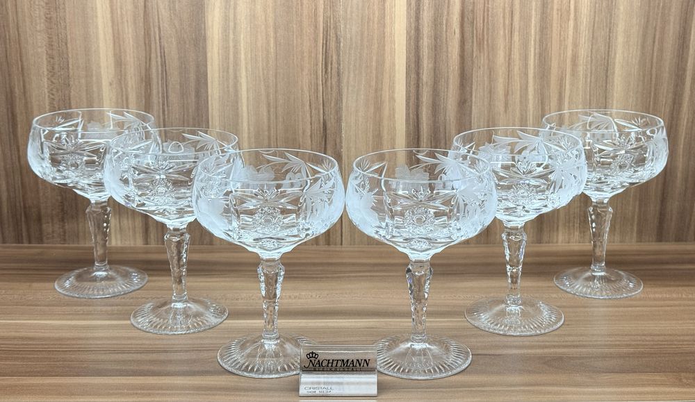Хрустальные креманки шампанки Nachtmann серия Traube (виноград) GDR