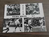 Pocztówka Polska Meksyk piłka nożna