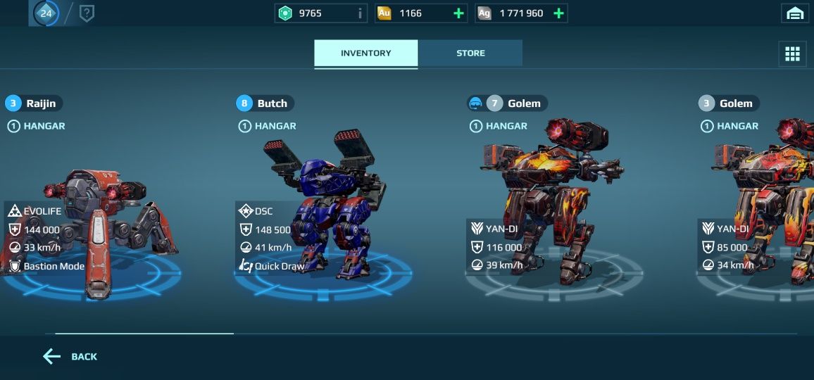 War robots, акаунт