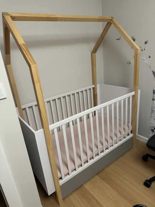 Łóżeczko 70x140 Bellamy Pinette z szufladą