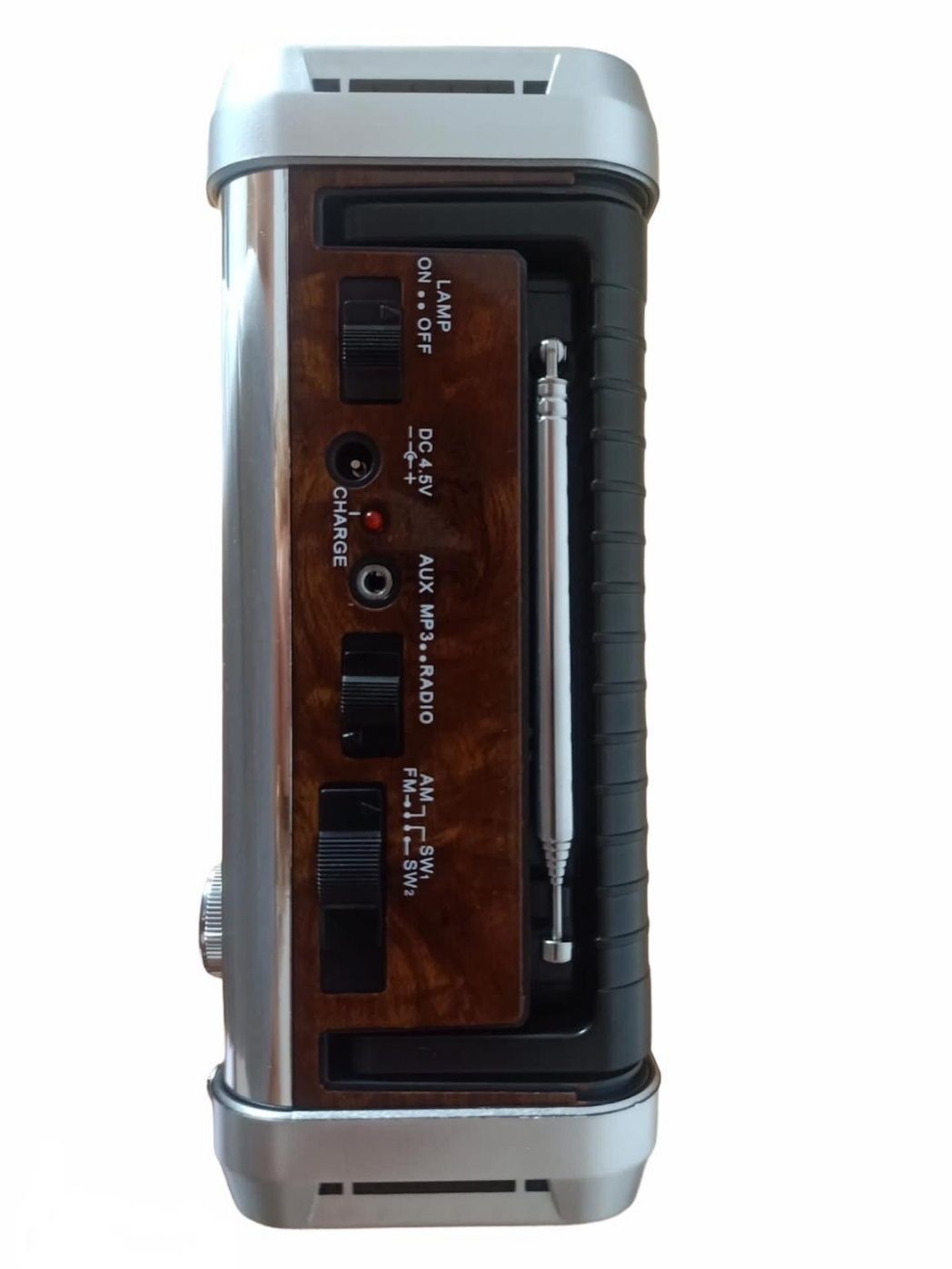 Radio domowe budowlane z akumulatorem USB SD TF MP3 latarka