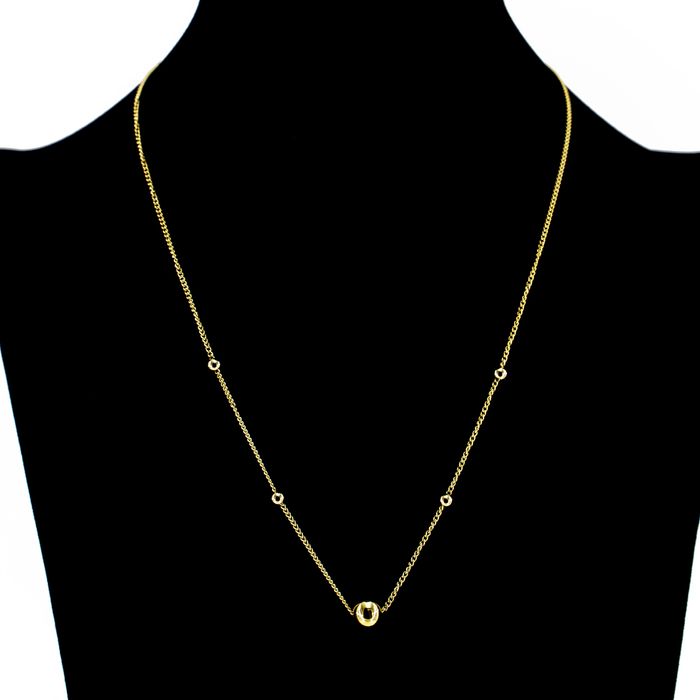 Łańcuszek Kuleczki Większe Mniejsze Złoty Stal 00675