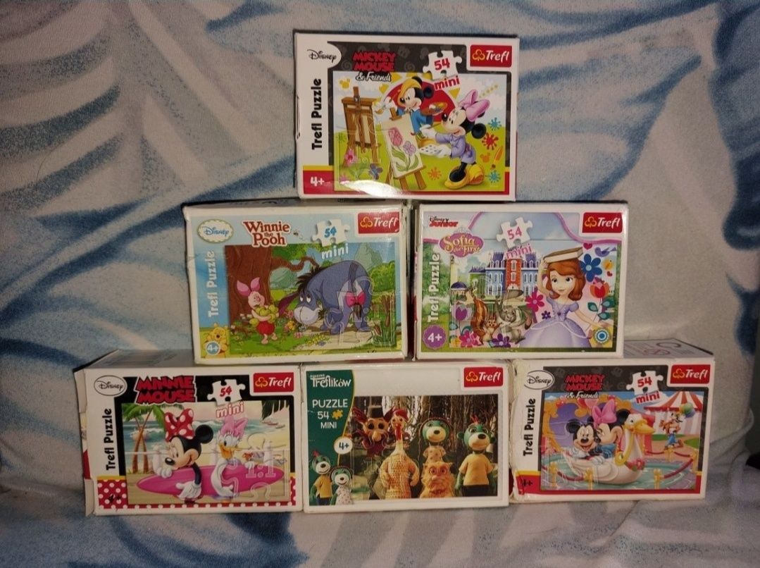 Zestaw mini puzzli trefl Puchatek Muszka Mickey Trefliki Zosia