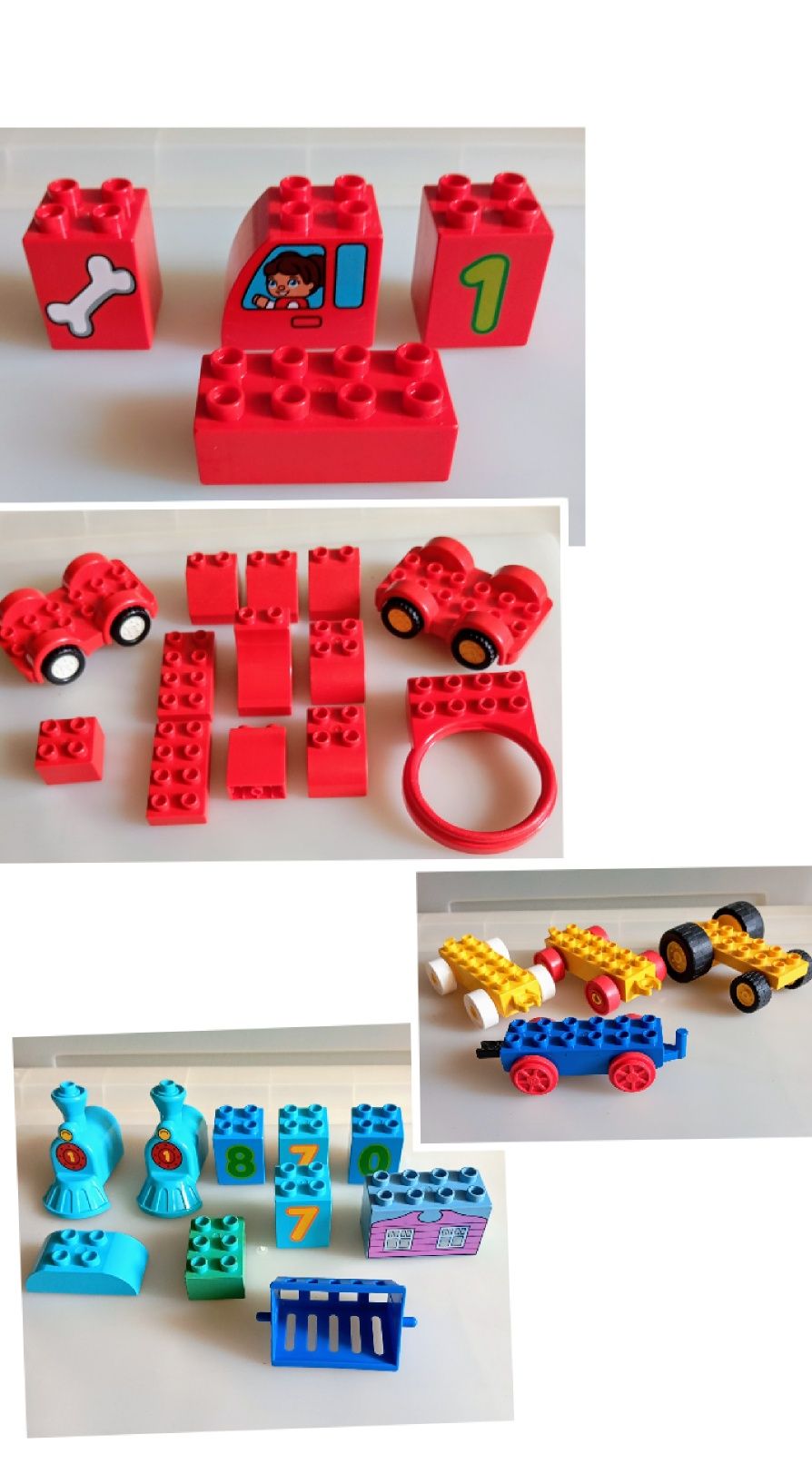 Lego Duplo várias peças antigas veja fotos,tudo 60€.