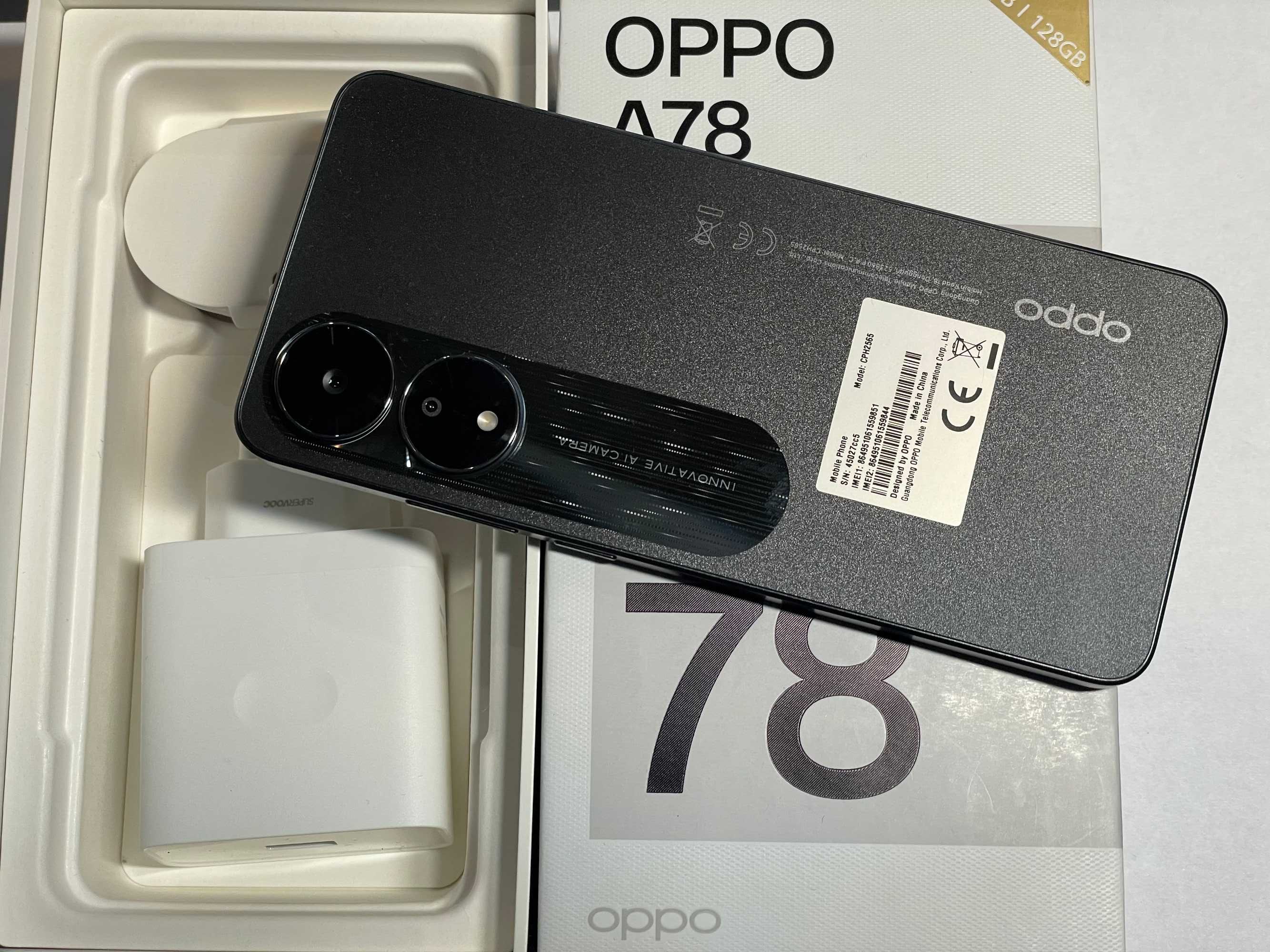 Smartfon OPPO A78 8/128GB 6,43" 90Hz 50Mpix Czarny