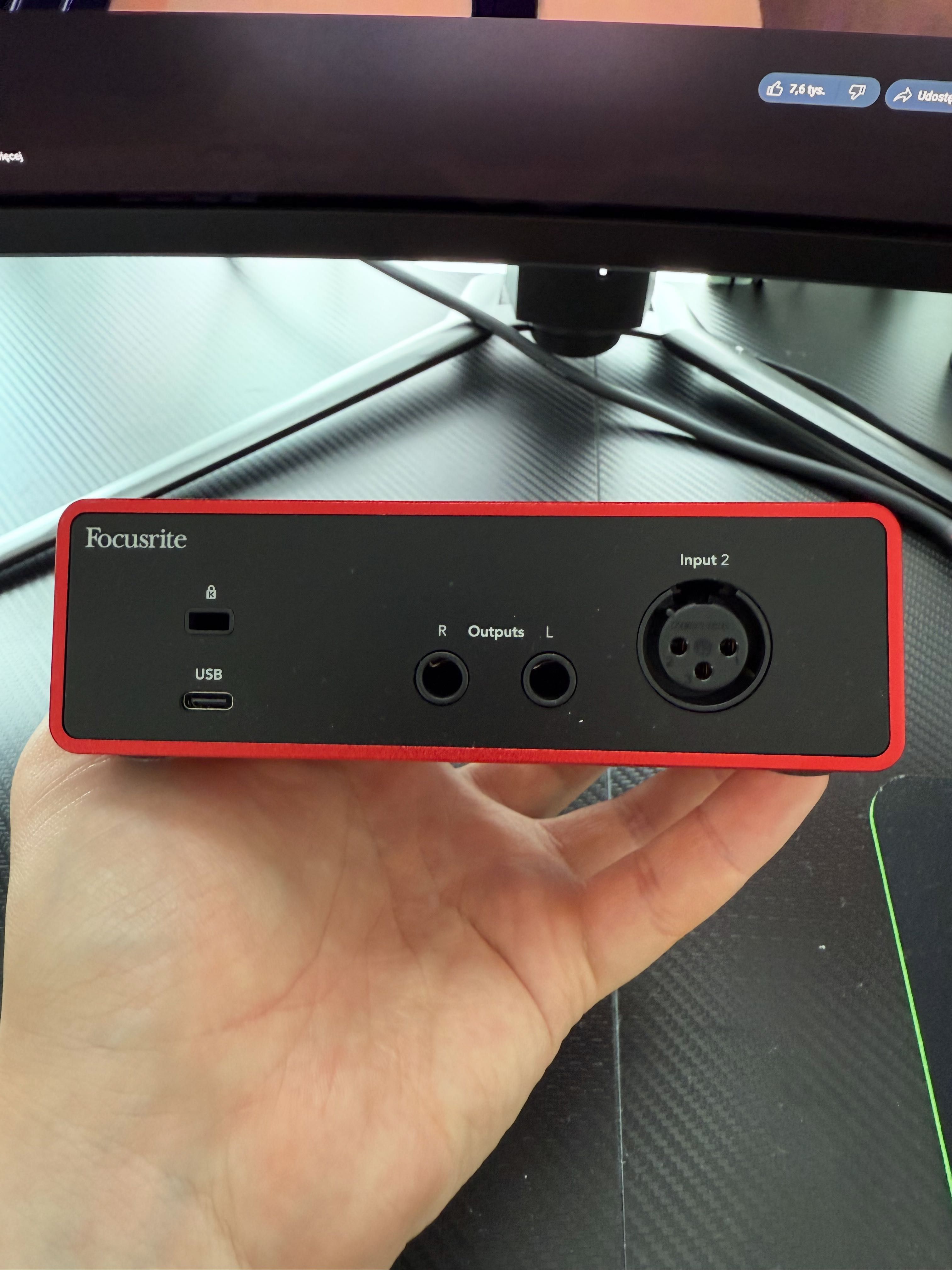 interfejs audio Focusrite Scarlett Solo 4th Gen jak nowy gw