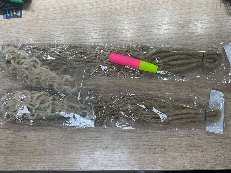 Warkoczyki doczepy do włosów 65 cm z szydełkiem