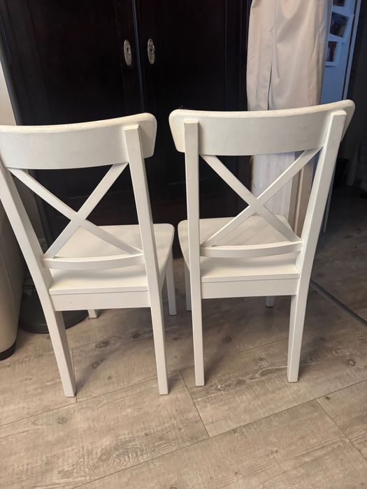 Stół + sześć krzeseł drewnianych ikea