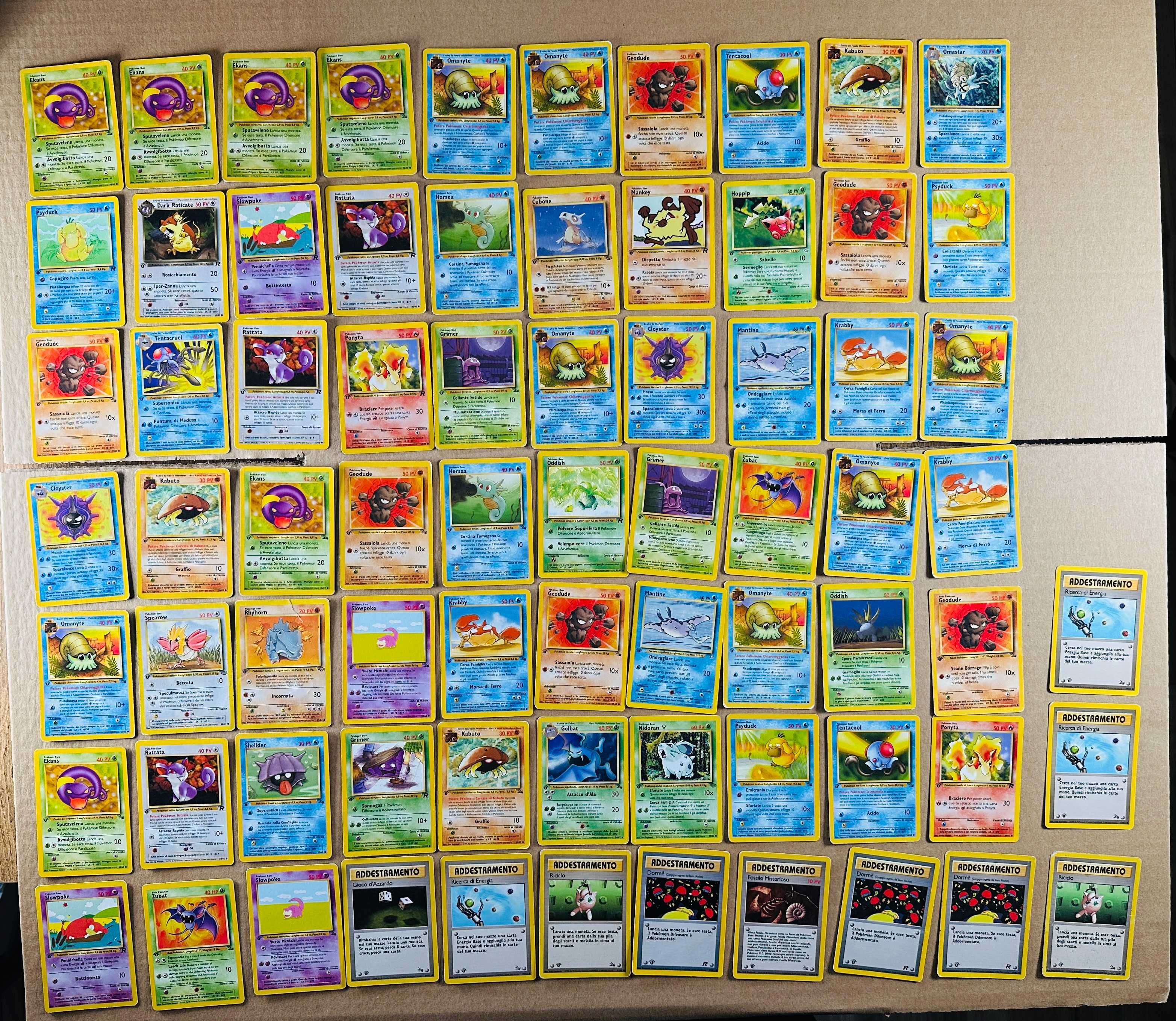 73 karty Pokemon 1st Edition Pierwsze Edycje - Rocket, Fossil, Jungle