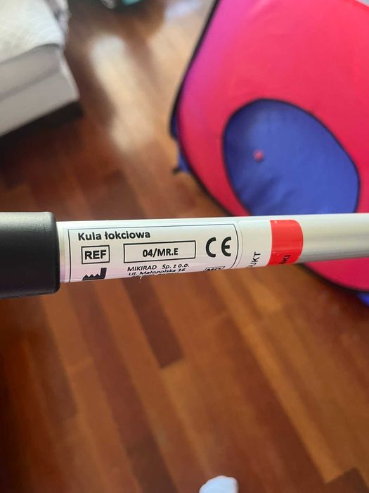 Kula łokciowa ergonomiczna pojedynczo regulowana, podpórka stała