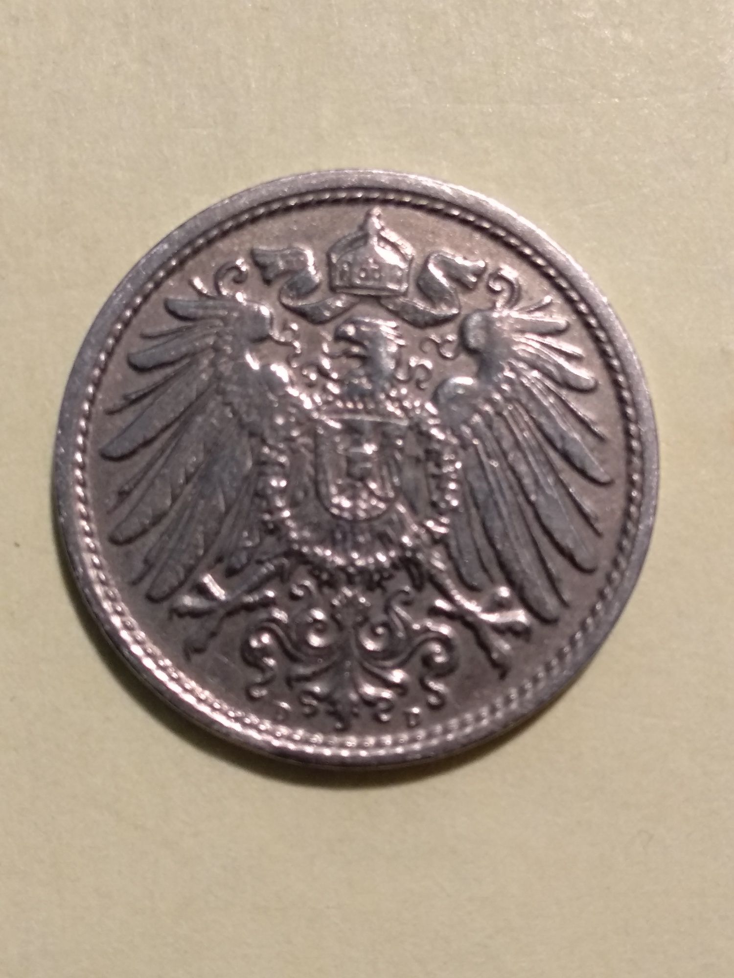 Moedas de 10 Pfennig 1900, 1907, 1912 e 1913 Alemanha