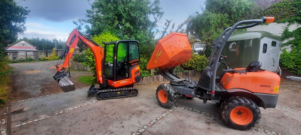 Wynajem minikoparki, minikoparka, wozidło, wiertnica, młot,  dowóz