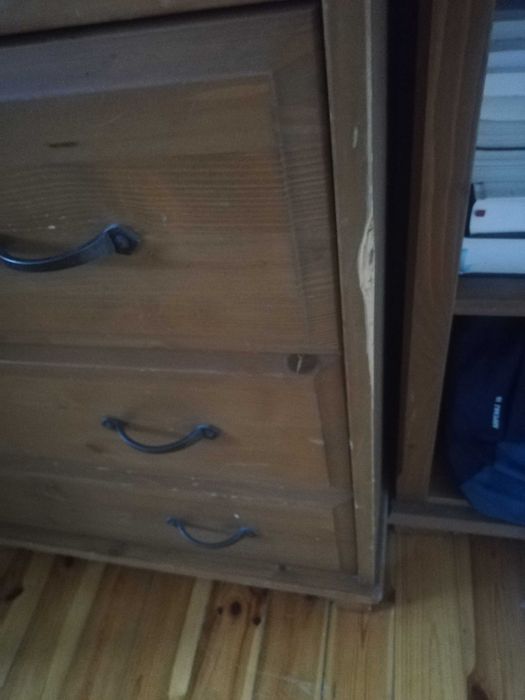 Komoda Diktad/Leksvik Ikea z przewijaniem drewniana