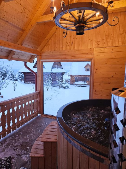 Domki Wynajem JacuzziBalia Sauna Nocleg Wolne weekendy Andrzejki Ferie