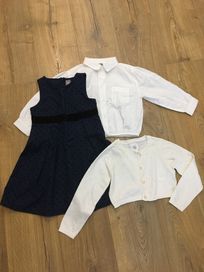 Komplet r.104 Cool Club i Little Kids sweterek koszula sukienka