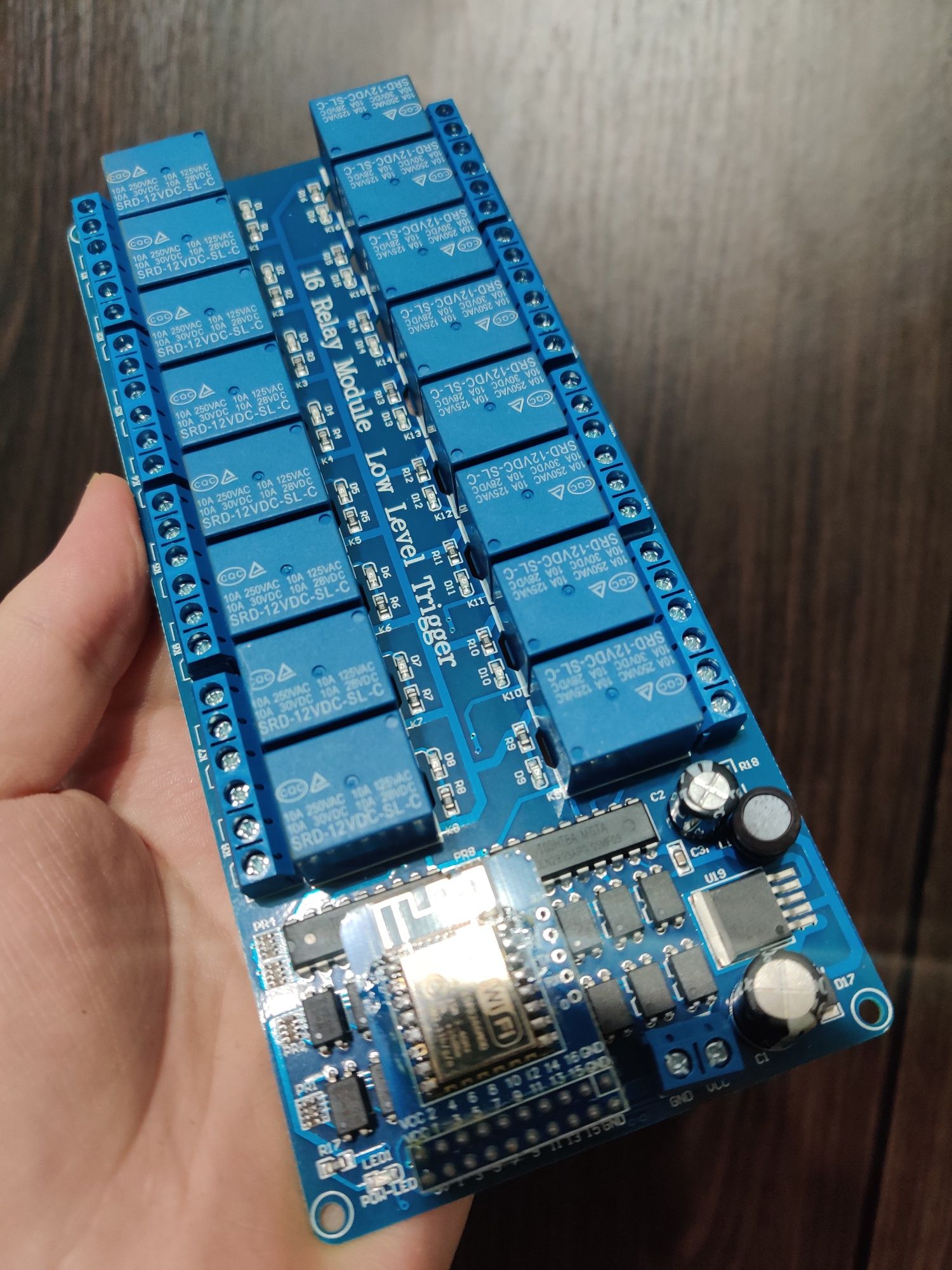 16 канальне реле сухие контаки , esp8266 esphome wifi relay