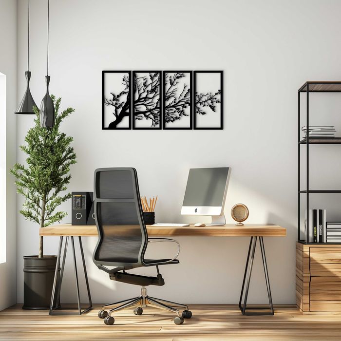 Модульна картина на стіну з дерева декор в кімнату Мовчазне Дерево