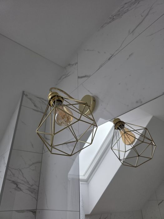 Zestaw złotych lamp