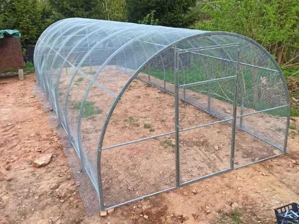 Wybieg / woliera / klatka dla kur, królików ŁUKOWA 3x4 3x6 3x8 3x10m