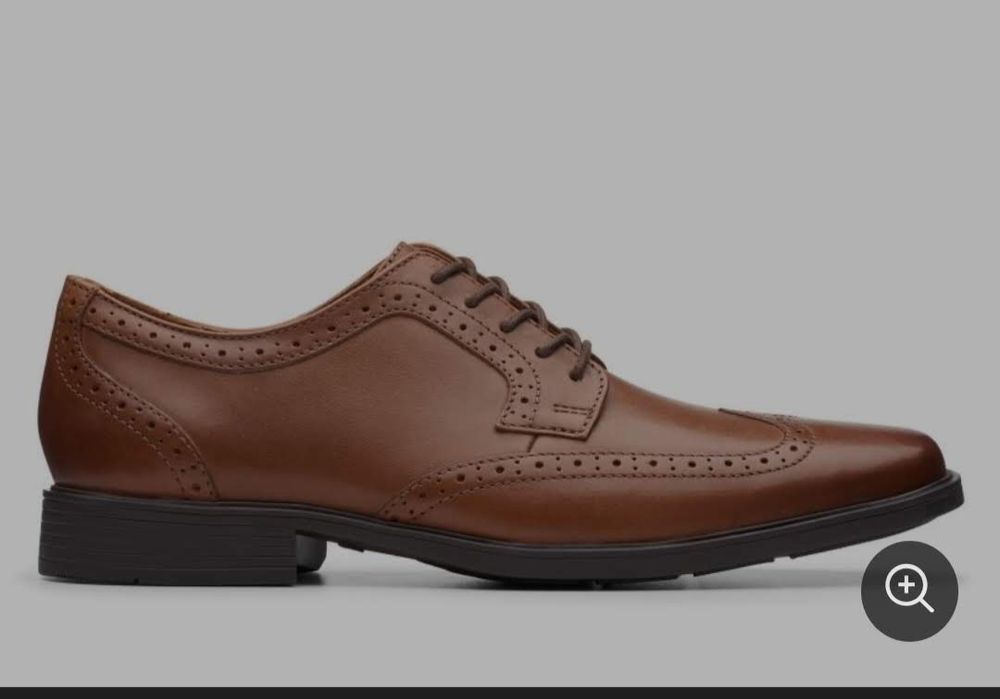 Туфлі з натуральної шкіри класичні оксфорд від Clarks 41,5 (шкіряні)