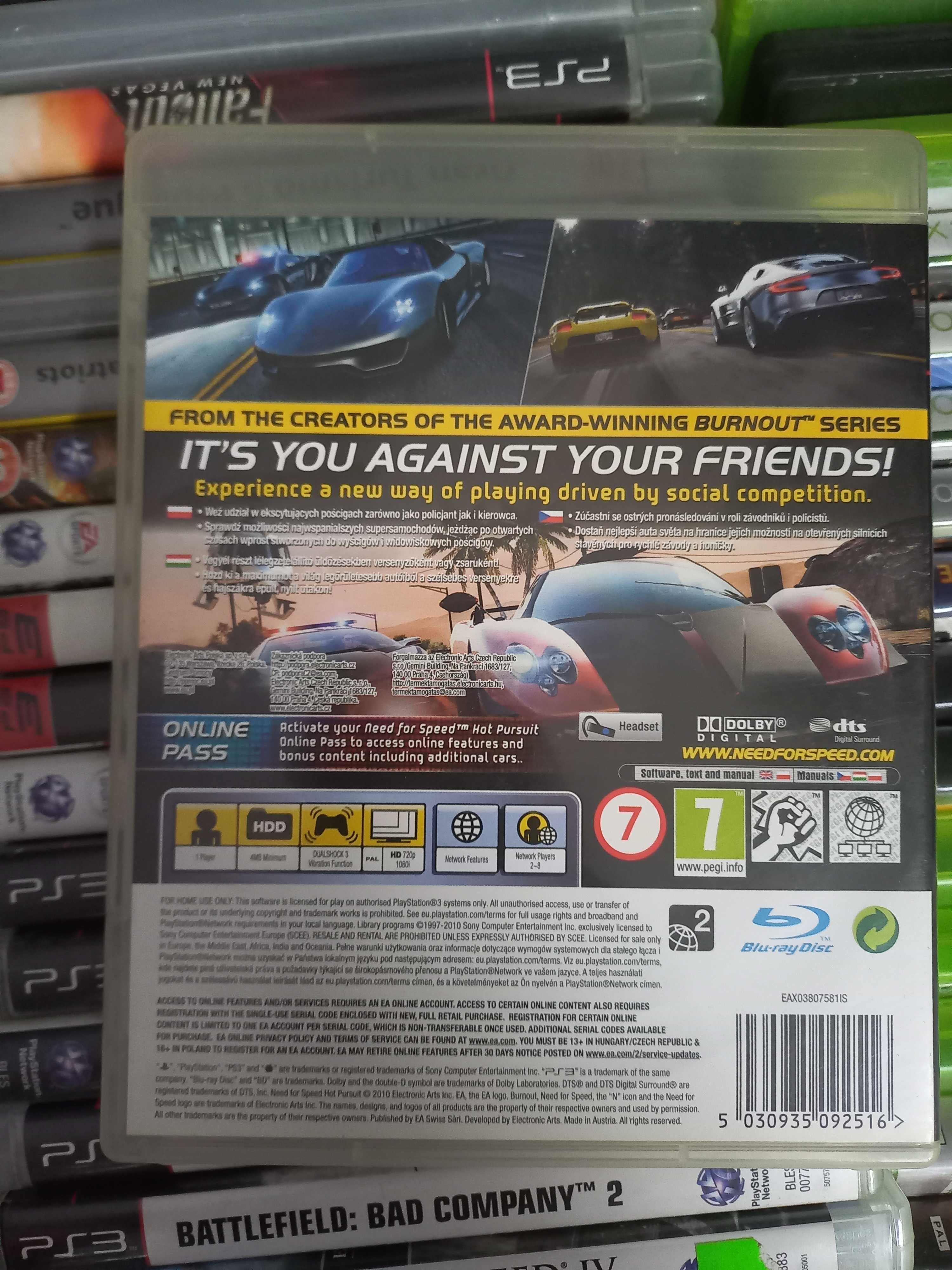 Need for Speed Hot Pursuit na PS3.