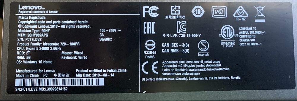 AMD RYZEN 5 2400G 3.600 GHZ