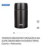 TERMOS domowy na zupe obiad 800ml N’OVEEN TB955 Czarny + Pok