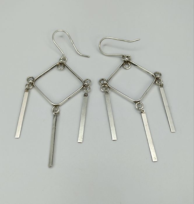 Советские серебряные серьги 875 пробы