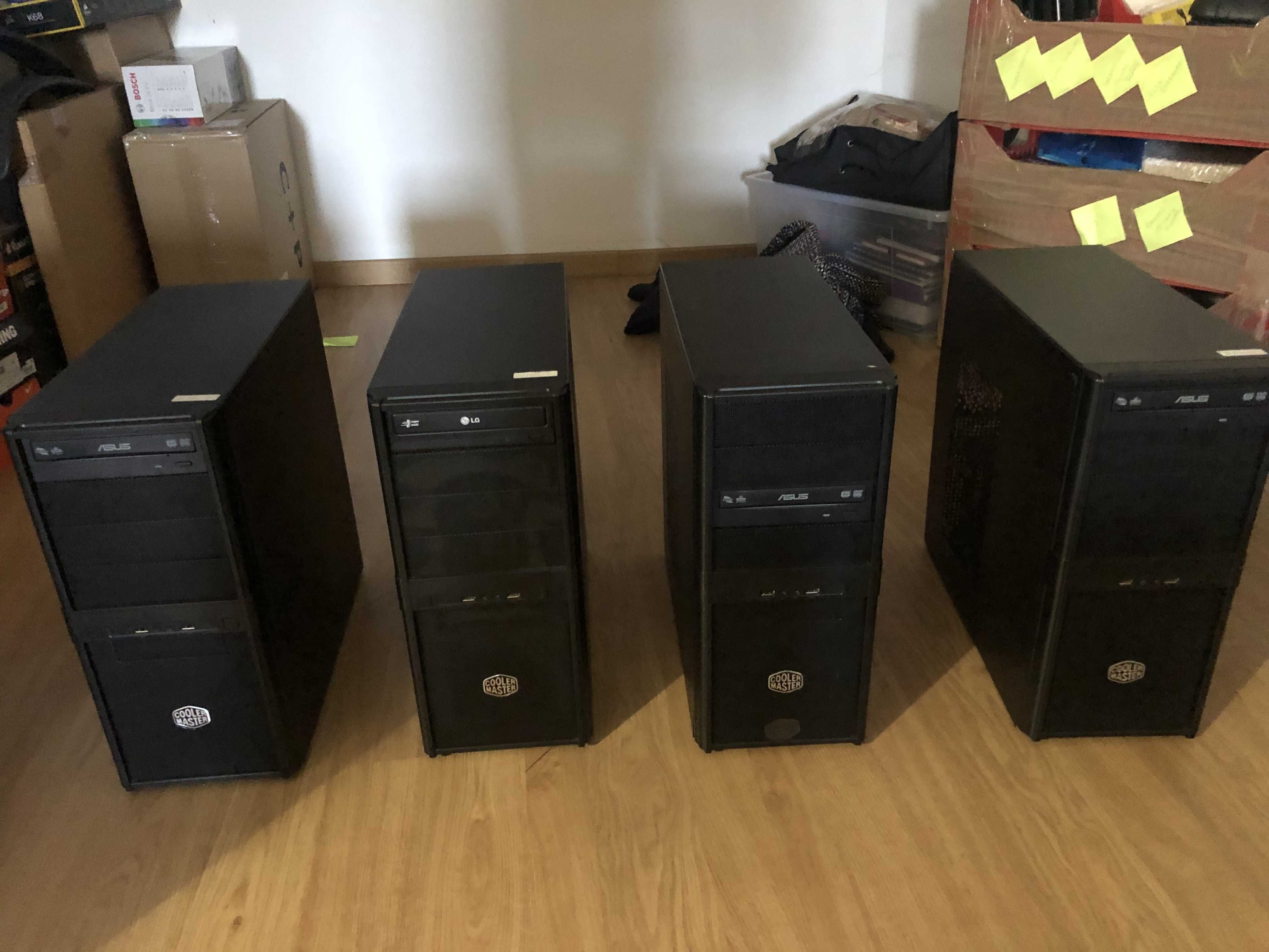 Lote de 6 Computadores com secretarias