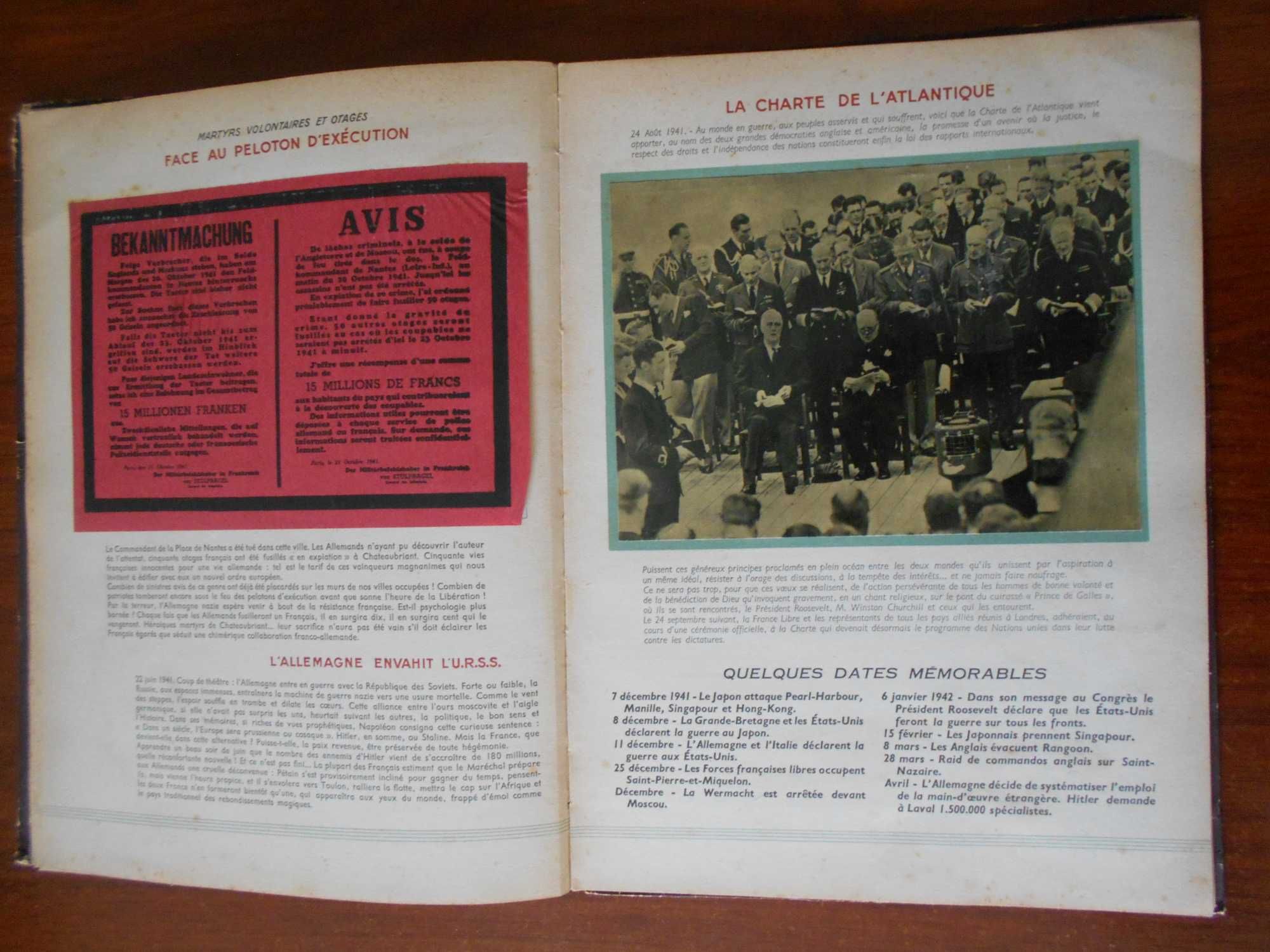Álbum profusamente ilustrado celebrando a libertação da França. 1946.