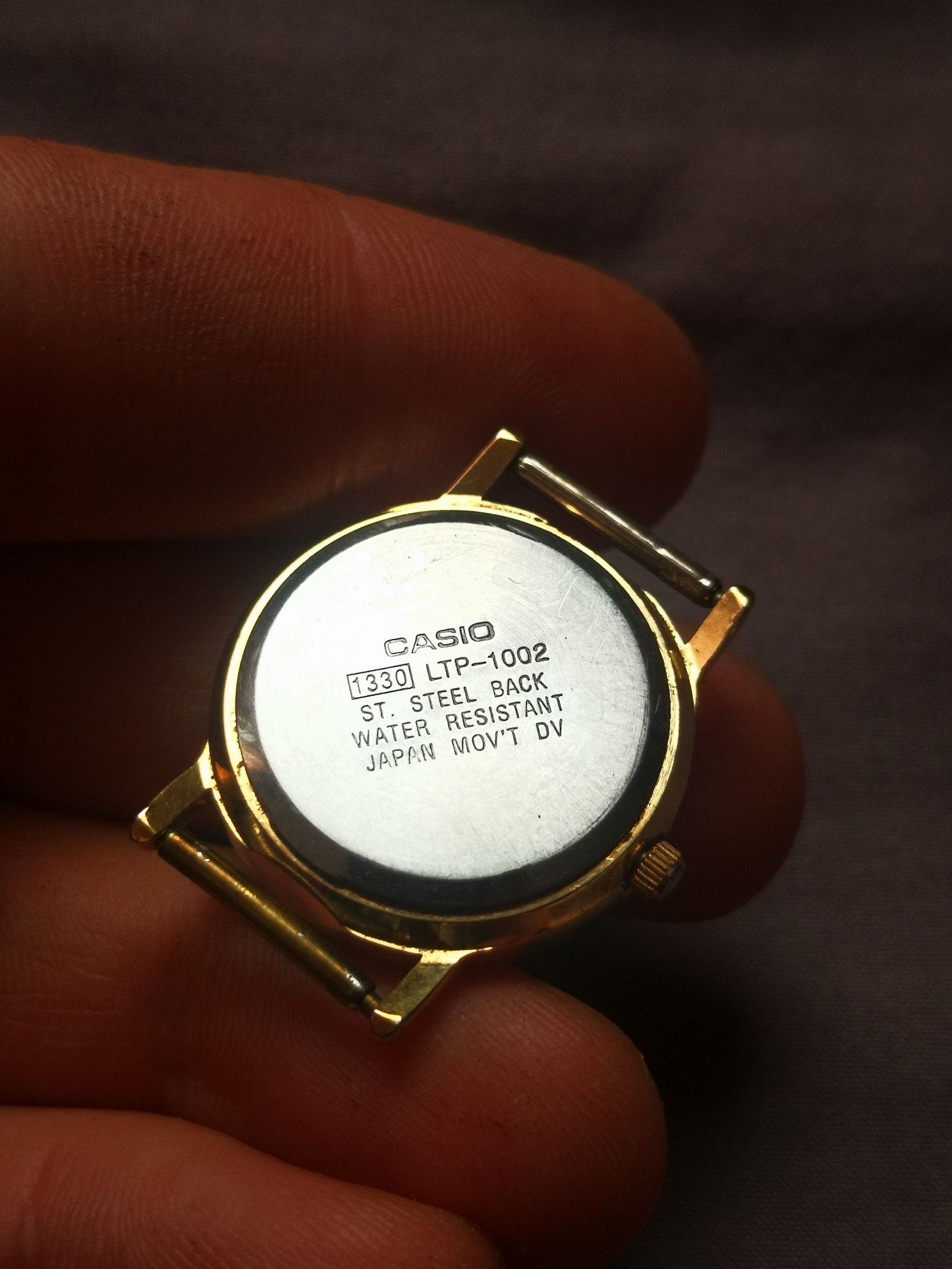 Zegarek damski pozłacany Casio LTP-1002 japan movt, odzysk części, PRL