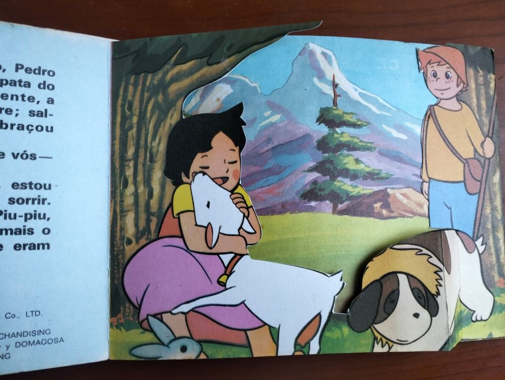 Livro panorâmico Heidi 1976