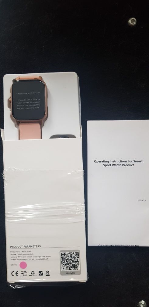 Nowy smartwach 2 bransoletki polskie menu