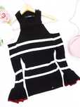 BY80 elegancki sweter damski Guess sexy wycięte ramiona paski S 36