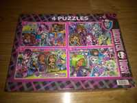 Sprzedam puzzle Monster High, 4 w 1