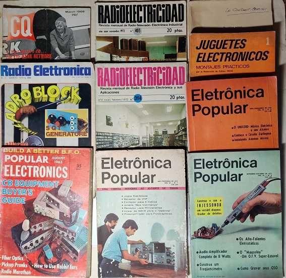 Conjunto de Revistas de Electrónica Diversos do Brasil Espanha EUA IT.